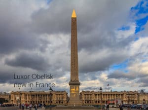 Paris, France - Place de la Concorde with the Egyptian Obelisk of Luxor 