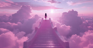 heaven stairway pink